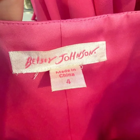 Vintage Betsey Johnson 100% Silk Beaded Strapless Dress Embroidered Size 4 - Picture 5 of 6